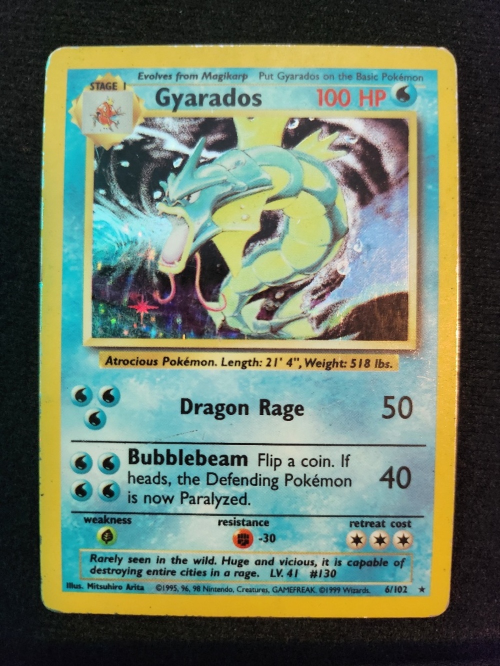 Gyarados HOLO (006/102) - Original Pokémon Trading Card Game - Base (1999)